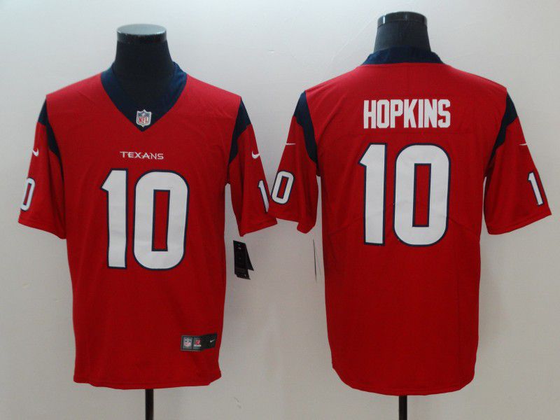 Men Houston Texans #10 Hopkins Red Nike Vapor Untouchable Limited NFL Jerseys